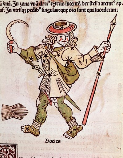 Bouvier Detailin tähdistö on peräisin Bouvier Detailin tähdistöstä, jonka ansioksi katsottiin roomalainen historioitsija Hyginus (Gaius Julius Hyginus) (1. vuosisadalla eKr.). tekijältä Unknown artist