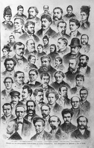 Erilaiset rikolliset Berliinin poliisiarkiston mukaan. 1882 tekijältä Unknown artist