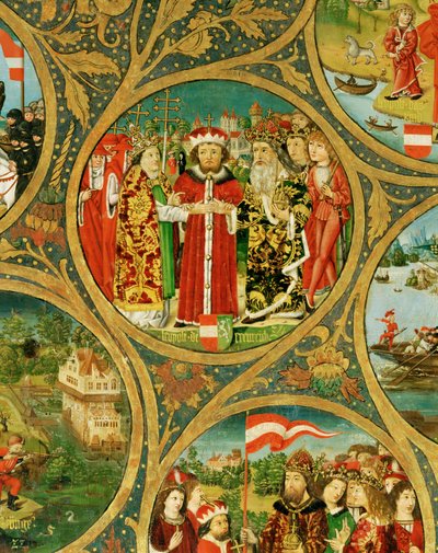 Babenbergin markiisien ja herttuoiden, "Ostarrichin" ensimmäisten hallitsijoiden, sukupuu. tekijältä Unknown Artist