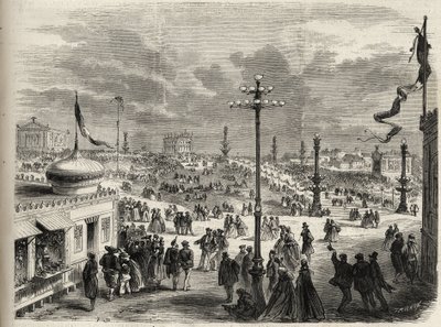 Juhla 15. elokuuta 1867 Trocaderolla Pariisissa - Vuoden 1867 kuuluisa universumi tekijältä Unknown artist