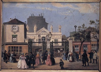 Entinen teatteri Bobino (tai Luxemburg), v.1840 - anonyymi maalaus, Musee Carnavalet tekijältä Unknown artist