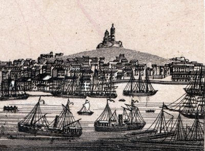 Marseillen vanha satama "Maailma havainnollistaa 168 näkymää" Päiväämätön (1800-luvun loppu) tekijältä Unknown artist