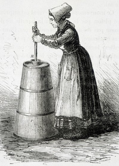 Mäntäbaratte - Louis Figuierin teoksessa "Teollisuuden ihmeet". tekijältä Unknown artist