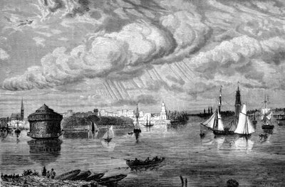 New Yorkin satama noin 1860. tekijältä Unknown artist