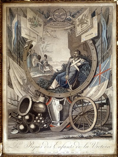 Loput voiton lapset: allegoria Napoleonin sodan sotilaista. n.d.. 1800-luku. tekijältä Unknown artist