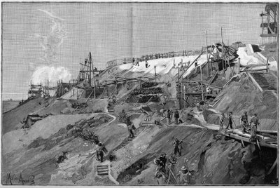 Montmartren etelätukityöt Pariisissa vuonna 1887. tekijältä Unknown artist