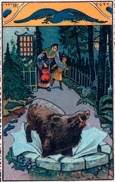 Kamala villisika. Kiinalainen tarina. Kromolitografia 1800-luvun lopulta. tekijältä Unknown artist