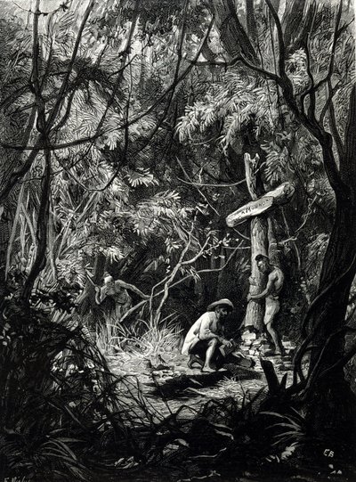 Tutkija Henri Mouhotin hauta Indokiinassa. tekijältä Unknown artist