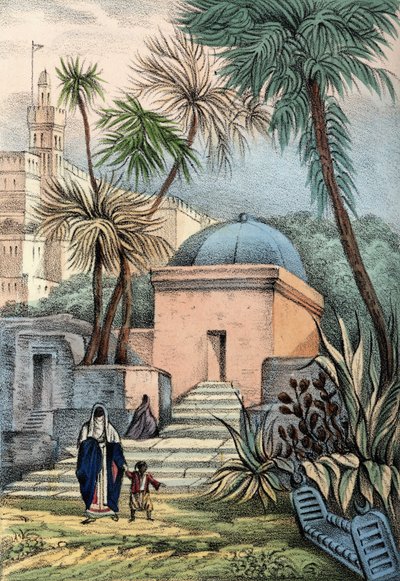 Algerin maurien asukkaiden haudat Bab-el-Ouedin hautausmaalla tekijältä Unknown artist