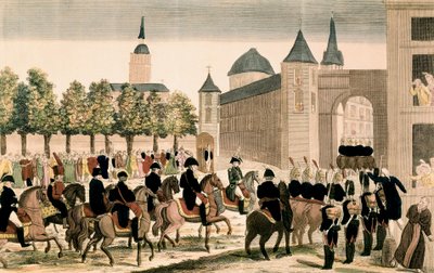 Napoleonin joukkojen voittoisa tulo Madridiin, 4. joulukuuta 1808 tekijältä Unknown artist
