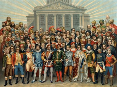 PÄÄMIESTEN UNIVERSAL PANTHEON JULKISEKSI Sauvage cirin kromolitografia tekijältä Unknown artist