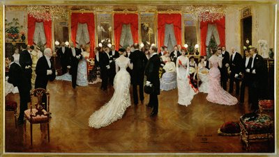 Une soiree (maalaus kankaalle) tekijältä Unknown Artist