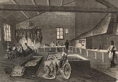 Näkymä herra Gueytonin galvanointipajoista. tekijältä Unknown artist