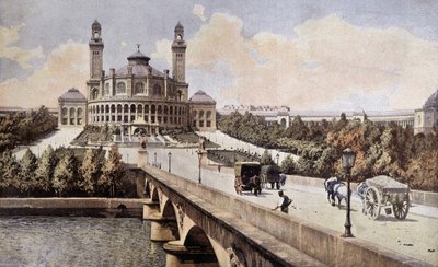 Näkymä Palais du Trocaderolle (Pariisi) vuonna 1898. tekijältä Unknown artist