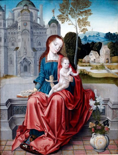 Neitsyt ja lapsi, yksityiskohta, 1520-30 tekijältä Unknown
