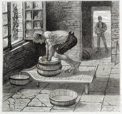 Auvergnen juustonvalmistajan Tomme työ - Louis Figuierin teoksessa "Teollisuuden ihmeet" tekijältä Unknown artist