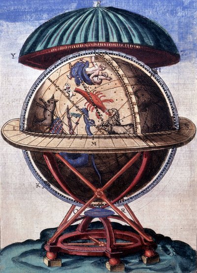 Horoskooppipallo. Kaiverrus. 17. vuosisata. B.N, Pariisi. tekijältä Unknown artist