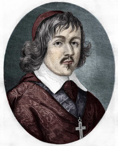 muotokuva kardinaali de Retzistä (Jean Francois Paul de Gondi (Jean-Francois-Paul de Gondy) (1614-1679), Pariisin arkiston koadjutori, ranskalainen kirjailija ja poliitikko. tekijältä Unknown artist