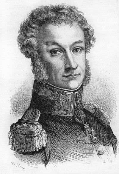 kenraali Cambronnen muotokuva. Viccount Cambronne. Ranskan kenraali (1770-1842). tekijältä Unknown artist