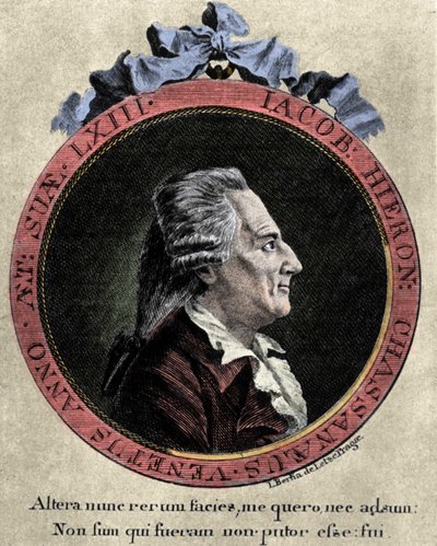muotokuva Giovanni Giacomo Casanovasta (1725-1798), italialainen seikkailija ja kirjailija. Johann Berkan muotokuva elokuvasta "" Icosameron tai Historia of Edward ja Elizabeth, jotka viettävät kahdeksankymmentäyksi vuotta Megamicreiden, Protocosmin alkupe tekijältä Unknown artist