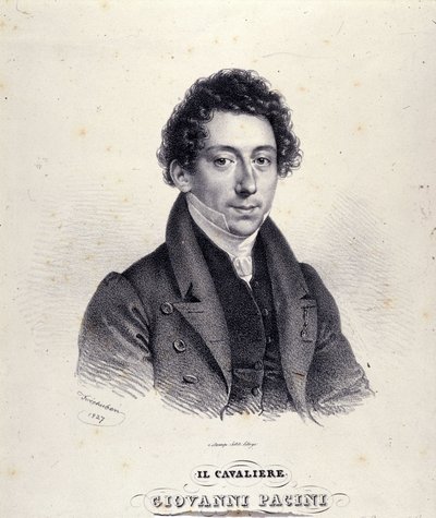 muotokuva italialaisesta säveltäjästä Giovanni Pacinista (1796-1867). tekijältä Unknown artist