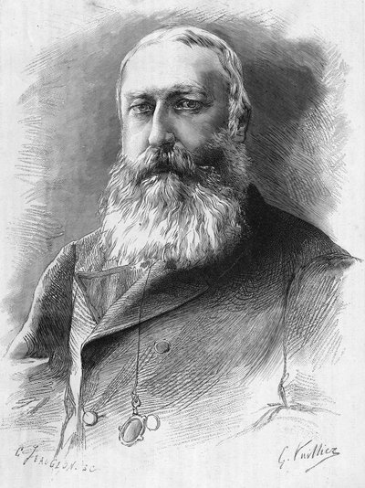 muotokuva Leopold II:sta (1835-1909). Belgian kuningas (1865-1909). tekijältä Unknown artist