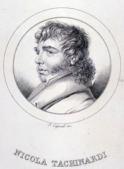 muotokuva italialaisesta tenorista Tachinardista (Nicola Tacchinardi) (Livorno tekijältä Unknown artist