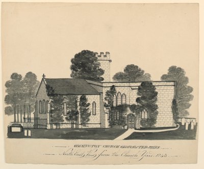 Oddington Church Yard, Gloucestershire, North East View tekijältä Unknown, English