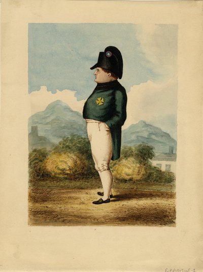 Napoleon Bonaparte Saint Helenan saarella, 1817 tekijältä Unknown artillery officer