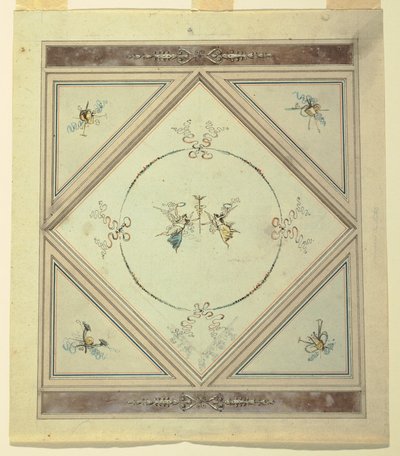 Piirros, makuuhuoneen katto, 1820-23 tekijältä Unknown artistUnknown artist