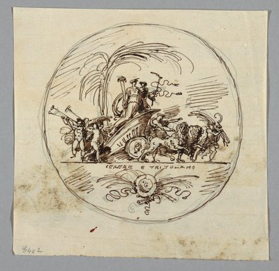 Piirustus, Ceres ja Triptolemus, 1800-1820 tekijältä Unknown artistUnknown artist
