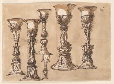 Piirustus, maljamalleja, 1700-luvun loppupuoli tekijältä Unknown artistUnknown artist