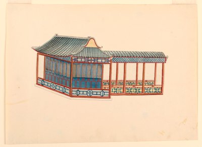 Piirustus, Chinoiserie-paviljonki, 1815-22 tekijältä Unknown artistUnknown artist