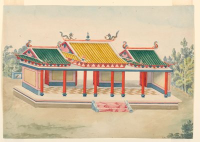 Piirustus, Chinoiserie-paviljonki, 1815-22 tekijältä Unknown artistUnknown artist