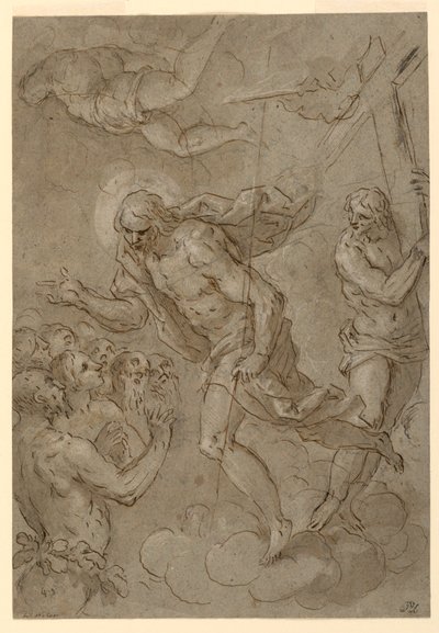 Piirros, Kristus Limbossa, 1625-1628 tekijältä Unknown artistUnknown artist