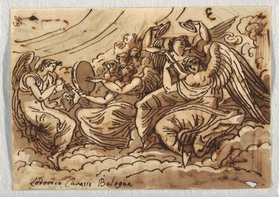 Piirros, Enkelten konsertti, 1813-18 tekijältä Unknown artistUnknown artist