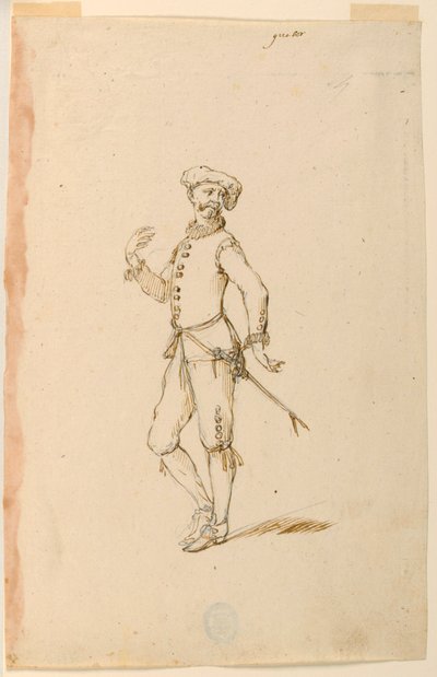 Piirustus, pukusuunnittelu: n. 1720. tekijältä Unknown artistUnknown artist