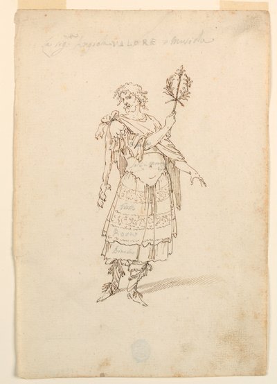 Piirustus, pukusuunnittelu: 1720, n. 1720. tekijältä Unknown artistUnknown artist