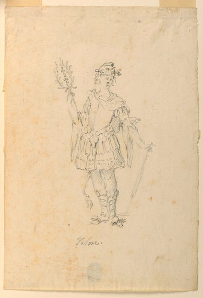Piirustus, pukusuunnittelu: 1720. tekijältä Unknown artistUnknown artist
