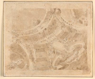 Piirustus, kattosuunnitelma, 1700-1750 tekijältä Unknown artistUnknown artist