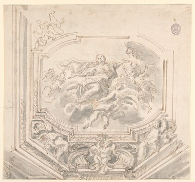 Piirustus, kattosuunnitelma, 1700-luku tekijältä Unknown artistUnknown artist