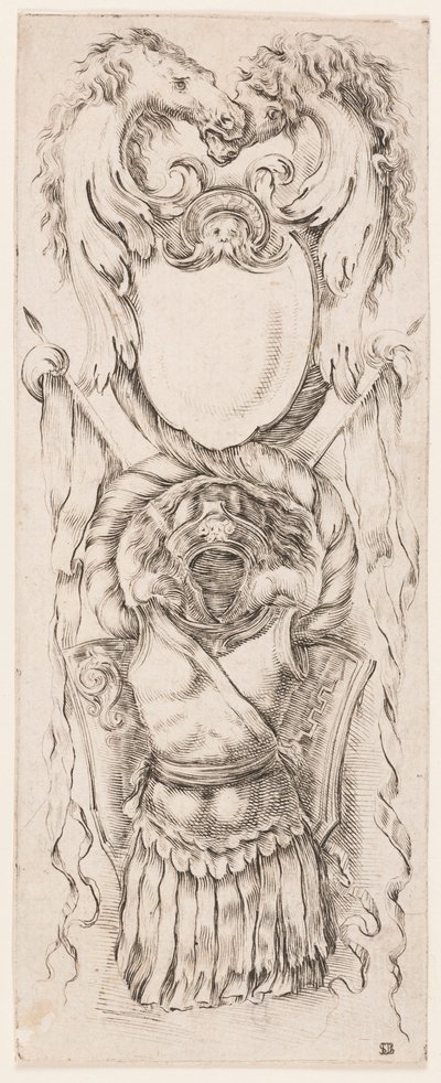 Vedos, Ornamentit tai groteskit (Groteskiornamentti), n. 1653. tekijältä Unknown artistUnknown artist