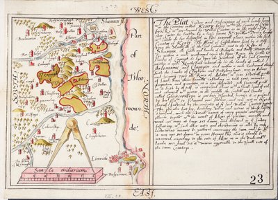 1500-luvun kartta Limerickin kreivikunnasta, Irlanti, noin 1588 (paperi, pellava) tekijältä Unknown artist