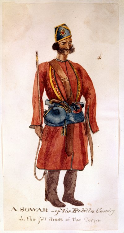 Rohillan ratsuväen sowar tekijältä Unknown artist