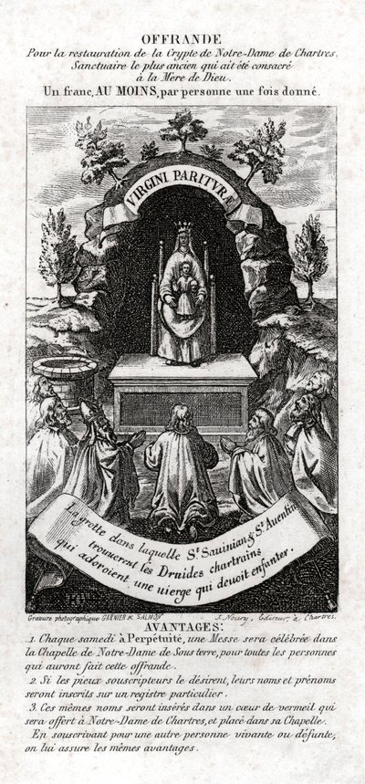 Neitsyt Marian palvonta. (kaiverrus, n. 1850) tekijältä Unknown artist