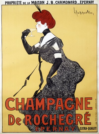 Champagne de Rochegren mainosjuliste - kirjoittanut Leonetto Cappiello (1875-1942), 1800-luvun loppu tekijältä Unknown artist