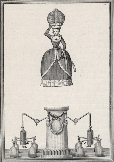 Aerostaattinen figuuri - Enslenin veljien "Aerian Nymph" (Christian Gottfried tekijältä Unknown artist