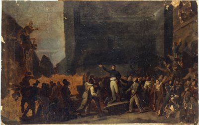 Alphonse Baudin (1811-1851) Faubourg Saint-Antounen barrikadilla 3. joulukuuta. tekijältä Unknown artist