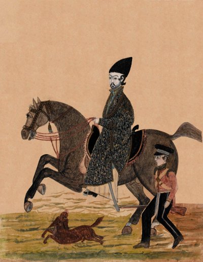 Afganistanilainen Sirdar [upseeri] ja brittiläinen sotilas, n. 1841 (akvarelli) tekijältä Unknown artist