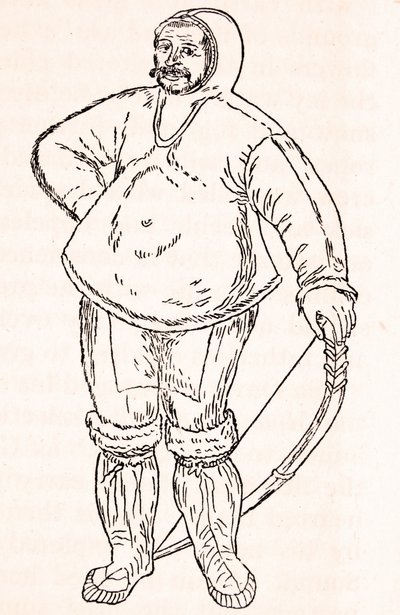 Eskimo - John Whiten vesivärikuvasta. tekijältä Unknown artist